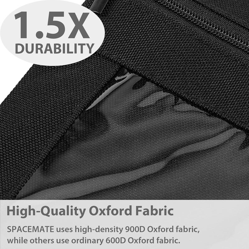 SPACEMATE Binder Pencil Pouch Case Box Bag for 3 Ring Binder School Supplies Girls Boys Kids, Clear Preppy Stuff Large Aesthetic Pen Organizer, Back to College Stationary, 1 Pack, Coal Black - Image 3
